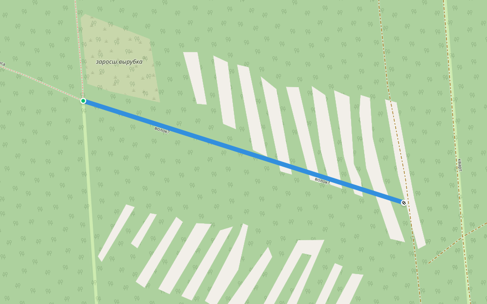 волок? walking route map in Shaburovo