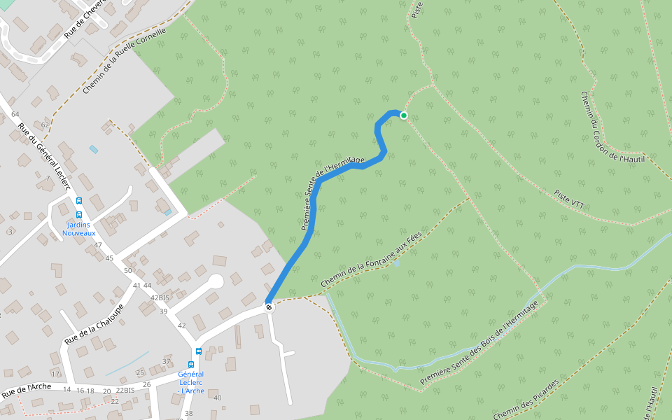 Première Sente de l'Hermitage walking route map in Triel-sur-Seine