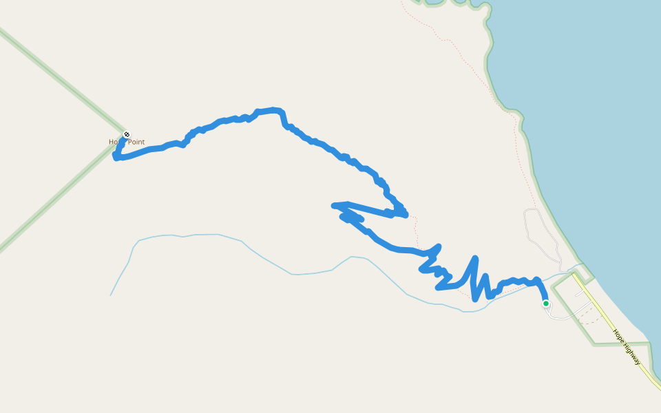 Hope Point Trail walking route map in Hope