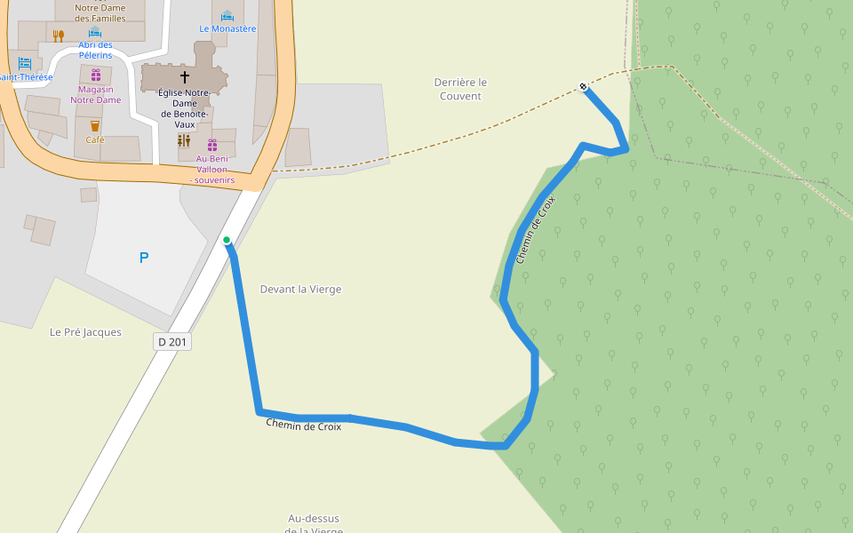 Chemin de Croix walking route map in Rambluzin-et-Benoite-Vaux