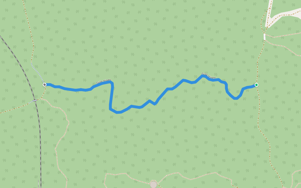 Gula stigen walking route map in Hallstahammar