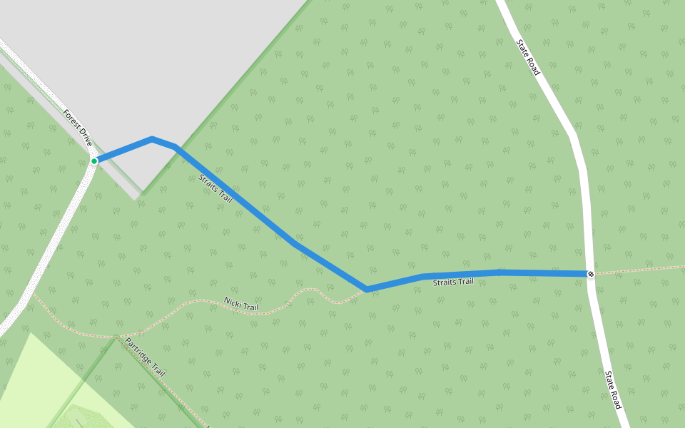 Straits Trail walking route map in Mackinac Island