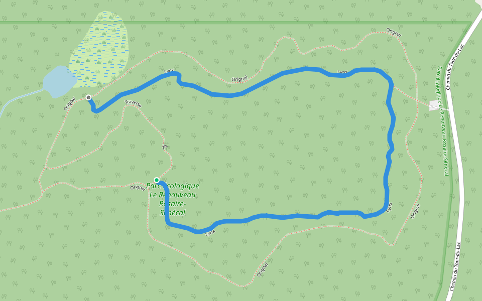 Lynx walking route map in Nominingue