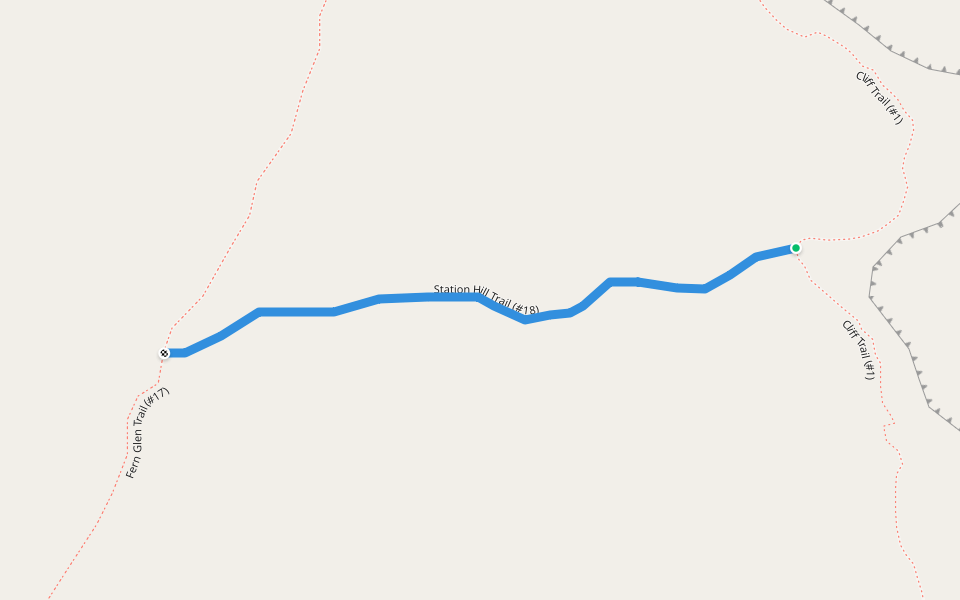 Station Hill Trail (#18) walking route map in Monhegan