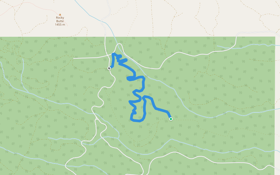 Rock Creek OHV 913 walking route map in Tygh Valley