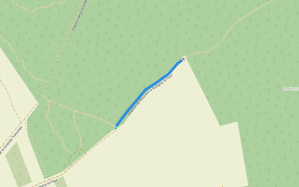 Chemin de Rouceux à Autigny-la-Tour walking route map in Neufchâteau