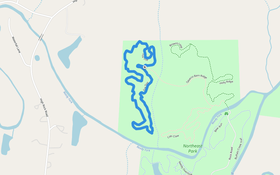 Fox Trot walking route map in Gibsonville