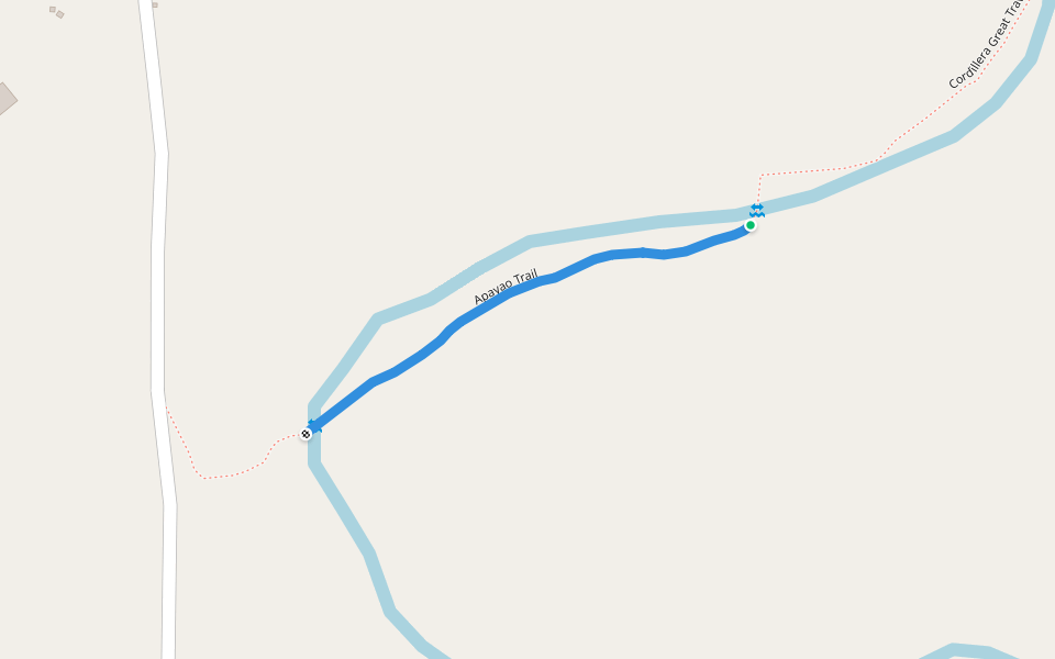 Apayao Trail walking route map in Conner