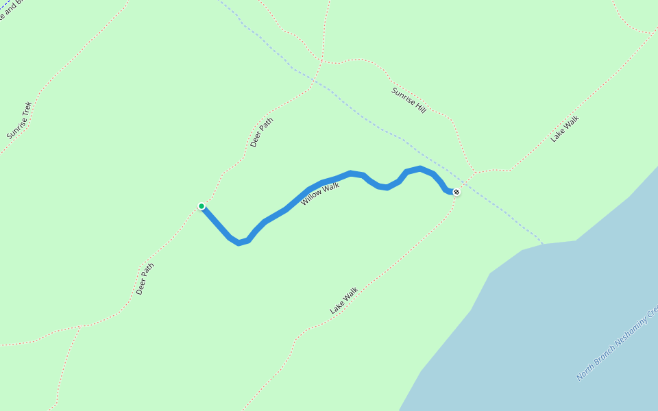 Willow Walk walking route map in New Britain