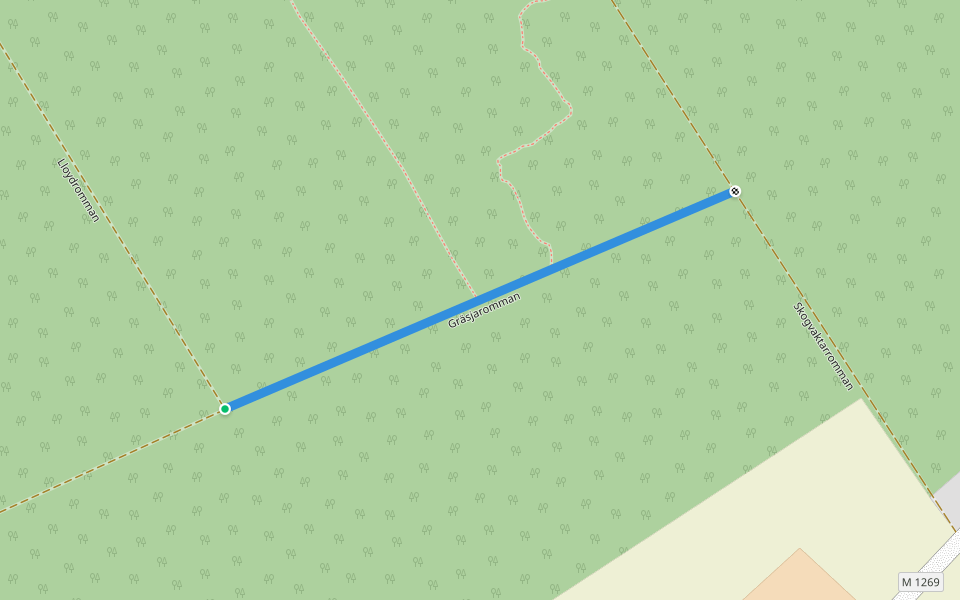 Gräsjaromman walking route map in Eslöv