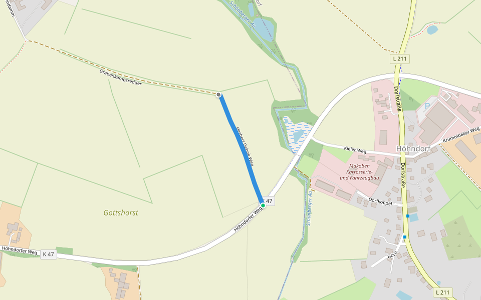 Herbert Dehnk Weg walking route map in Höhndorf