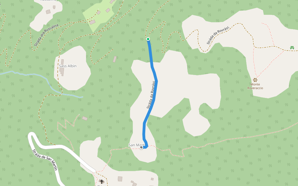 Stráda da Rovrásc walking route map in Lugano