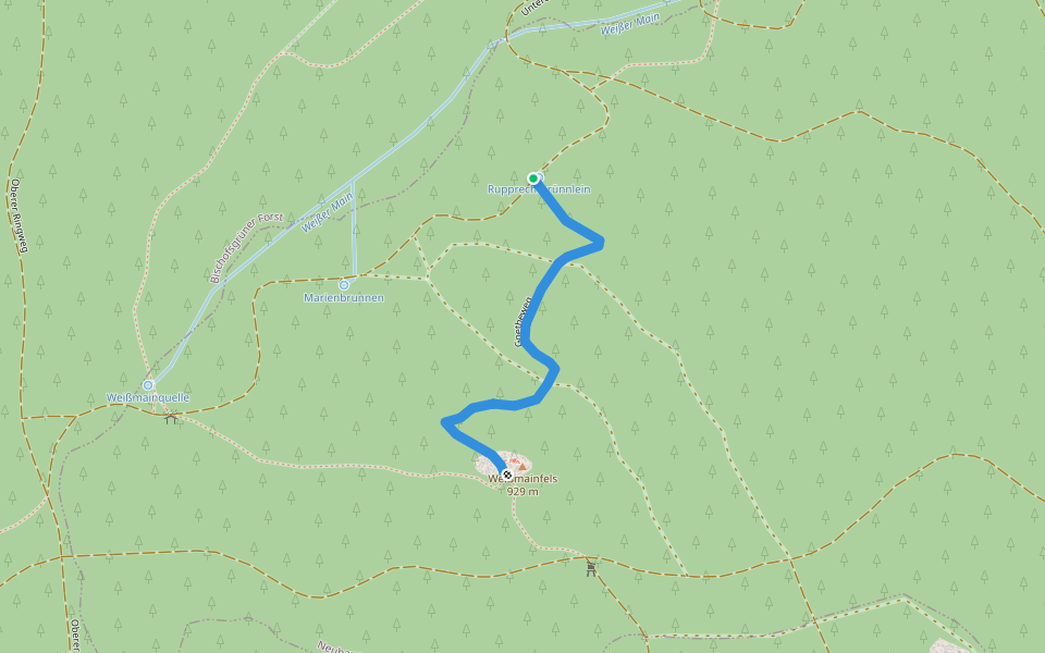 Goetheweg walking route map in Neubauer Forst-Nord