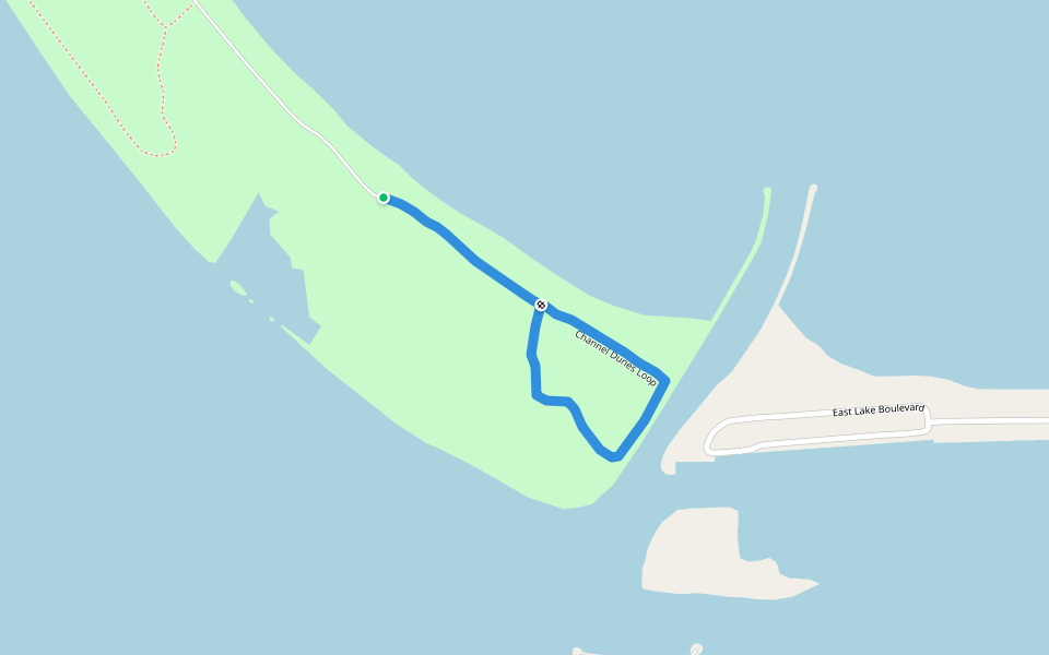 Channel Dunes Loop walking route map in Lakeside Marblehead