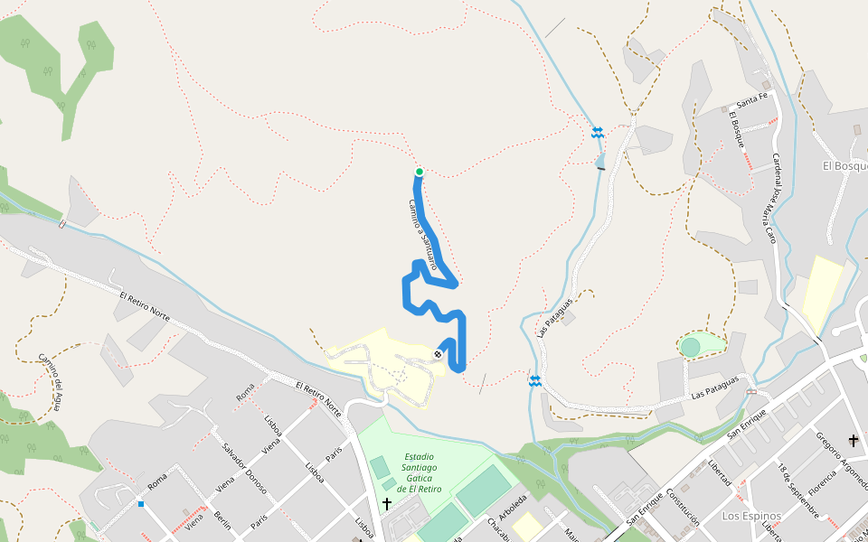 Fireplace at Sanctuary Walking And Running Trail Valparaíso Pacer