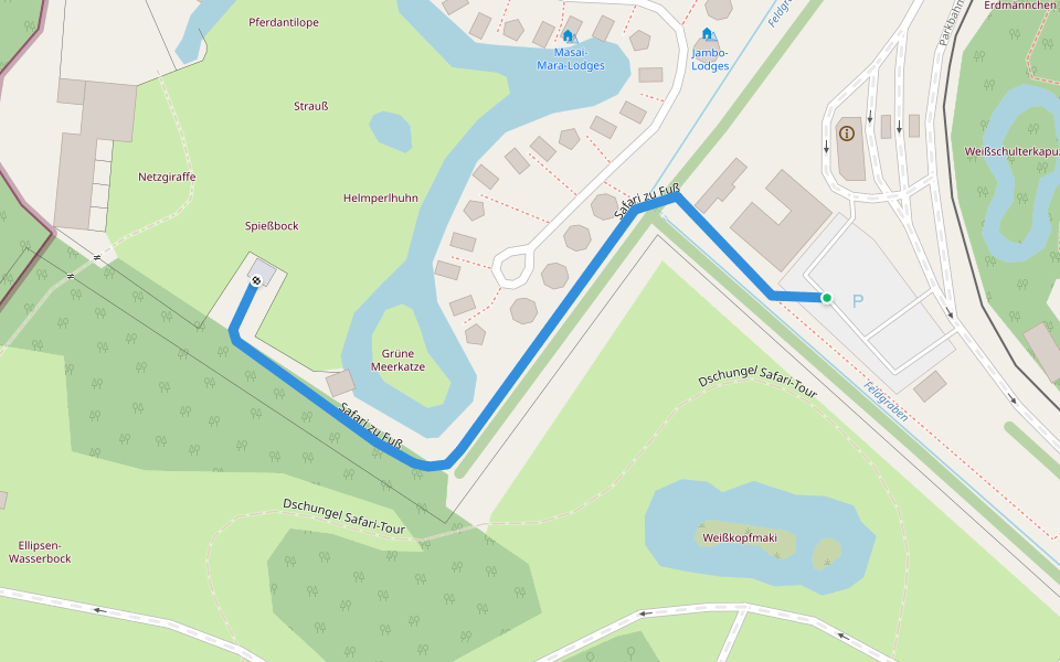 Safari zu Fuß walking route map in Hodenhagen