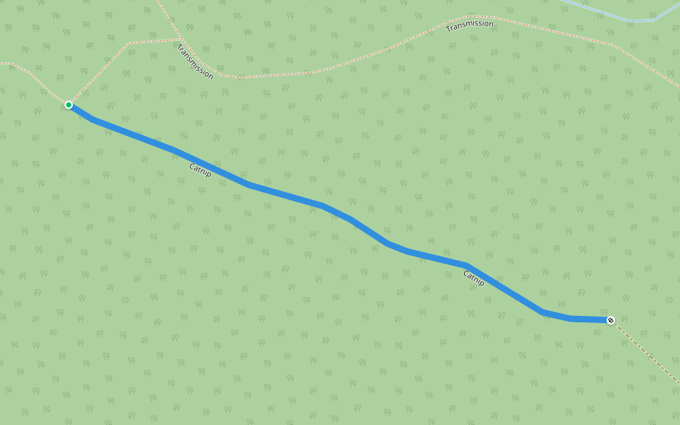 Catnip walking route map in Courtenay