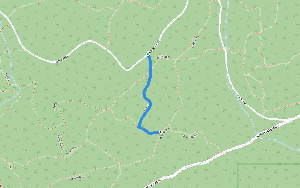 Arbutus walking route map in Courtenay