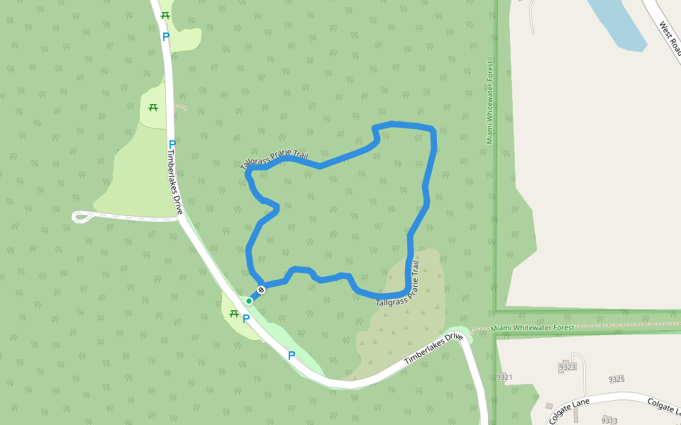 Tallgrass Prarie Trail walking route map in Harrison
