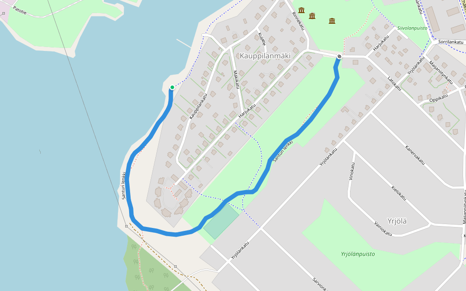 Santun lenkki walking route map in Valkeakoski