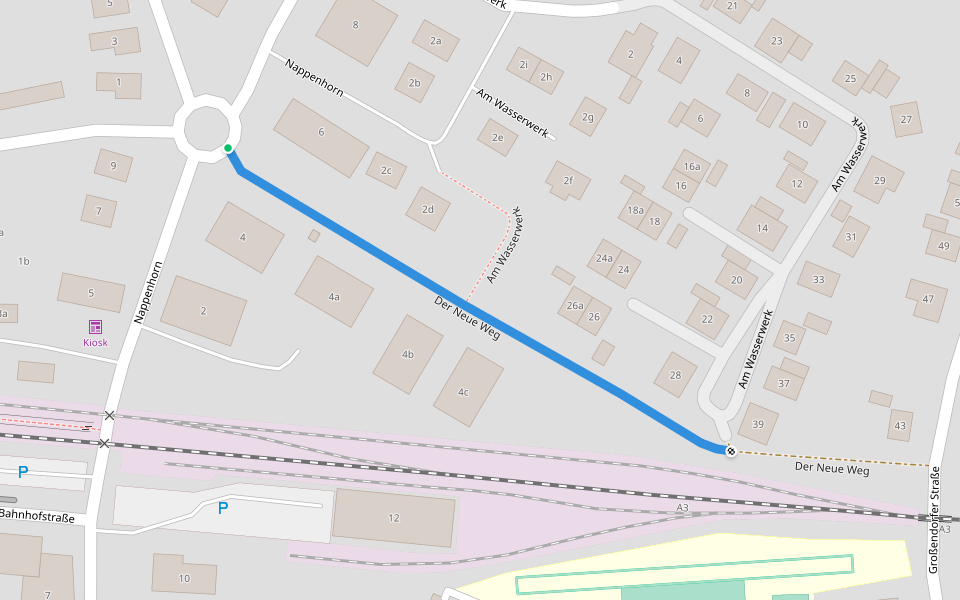 Der Neue Weg walking route map in Barmstedt
