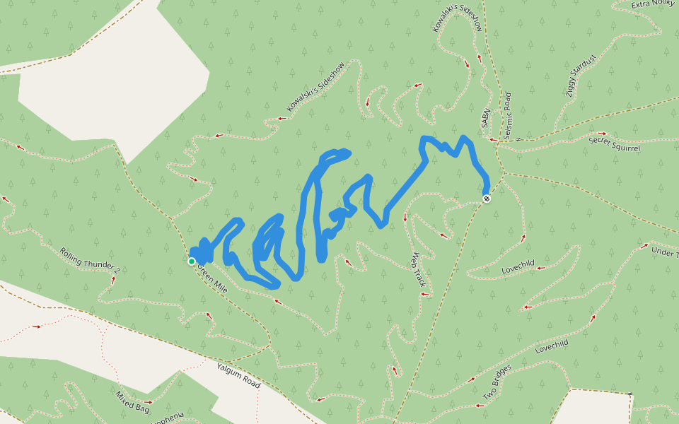 Kowalski's Stairway to Heaven walking route map in Pialligo