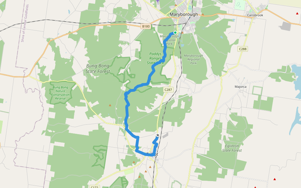 Talbot Heritage Trail walking route map in Maryborough