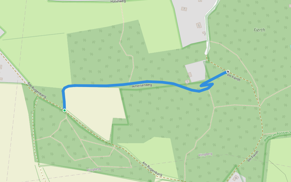 Ameisenweg walking route map in Scharbeutz