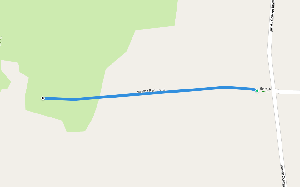 Mridha Bari Road walking route map in Dumki