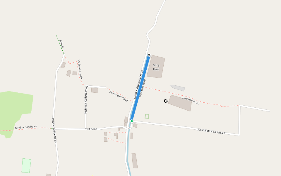 Mira Bari Road walking route map in Dumki