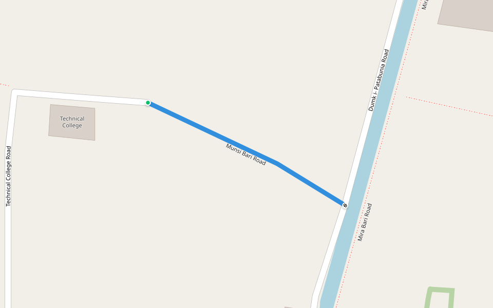 Munsi Bari Road walking route map in Dumki