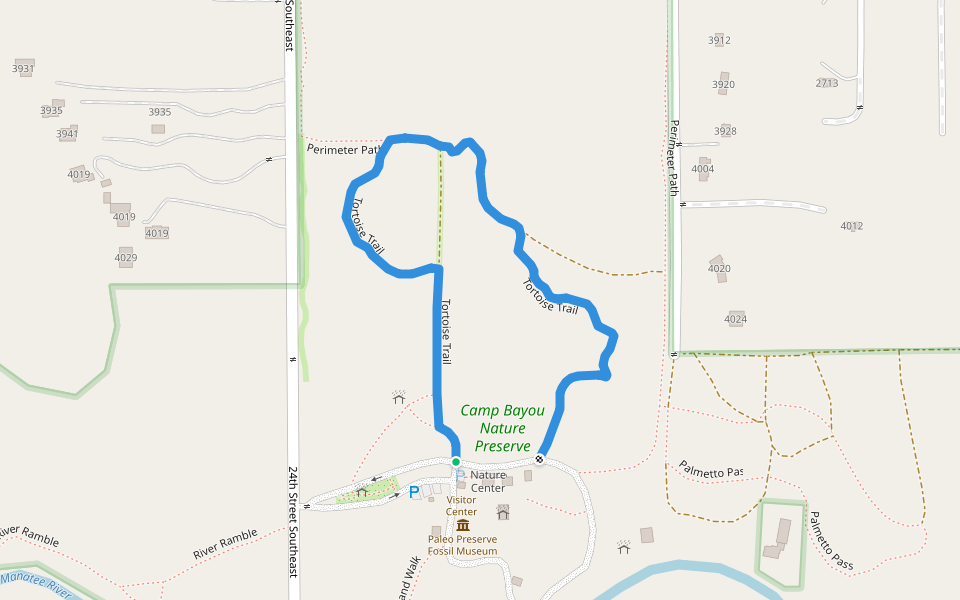 Tortoise Trail walking route map in Ruskin