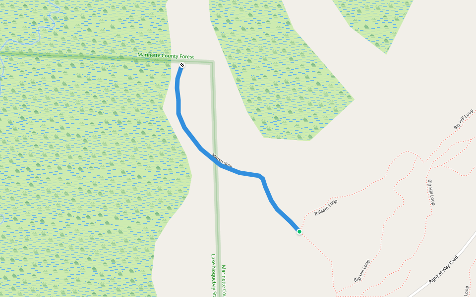 Marsh Spur walking route map in Porterfield