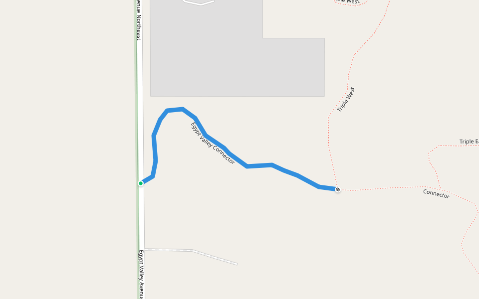 Egypt Valley Connector walking route map in Ada