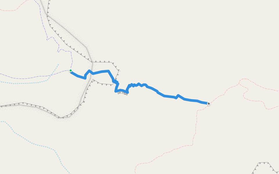 מעלה זוגן walking route map in Shaharut