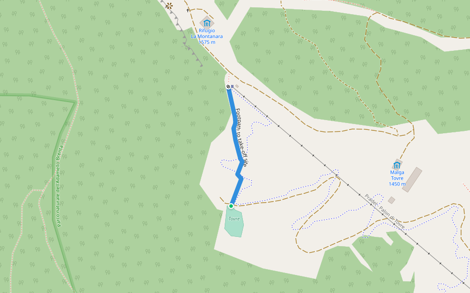 Footpath to take-off site