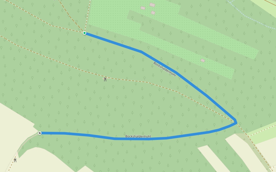 Bockshäldenhohl walking route map in Weingarten (Baden)