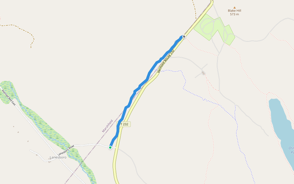 Multi Use connector trail walking route map in Groton