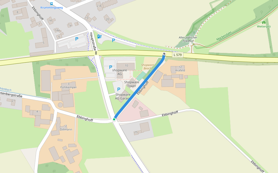 Ebbinghoff walking route map in Schöppingen