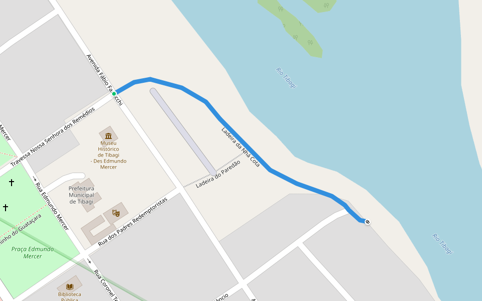 Ladeira da Nhá Cota walking route map in Tibagi