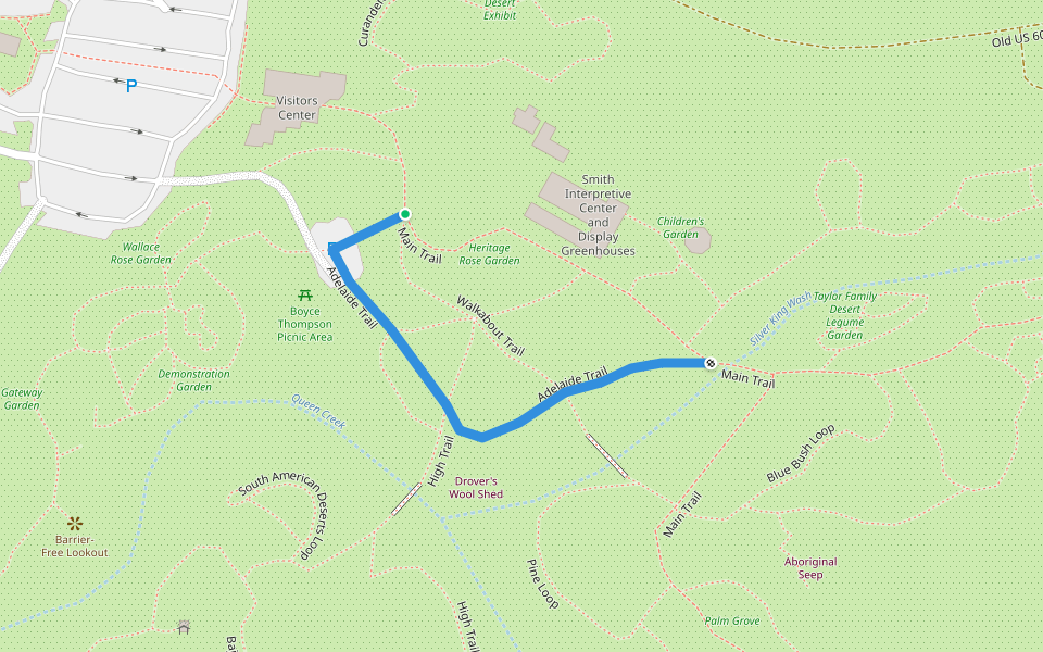 Adelaide Trail walking route map in Superior