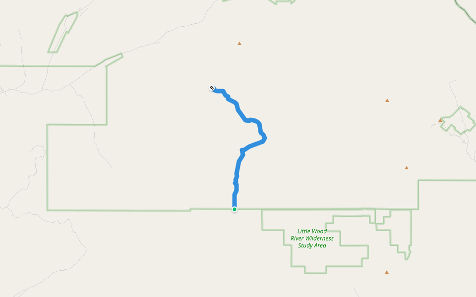 Porcupine Road walking route map in Carey