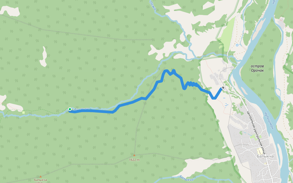 М77-18 Форелевые озера - Балыкча walking route map in Karakol
