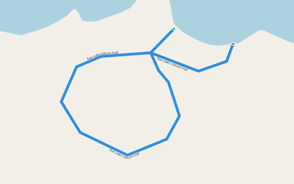 five oaks nature trail walking route map in Penn Valley