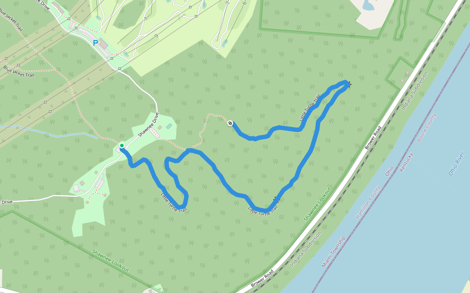 Little Turtle Trail walking route map in North Bend