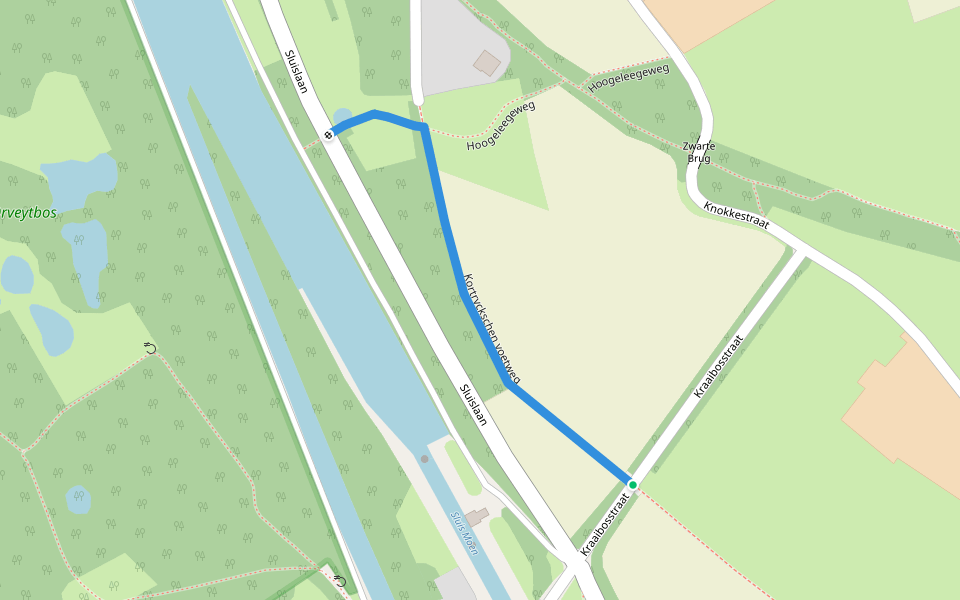 Kortryckschen voetweg walking route map in Zwevegem