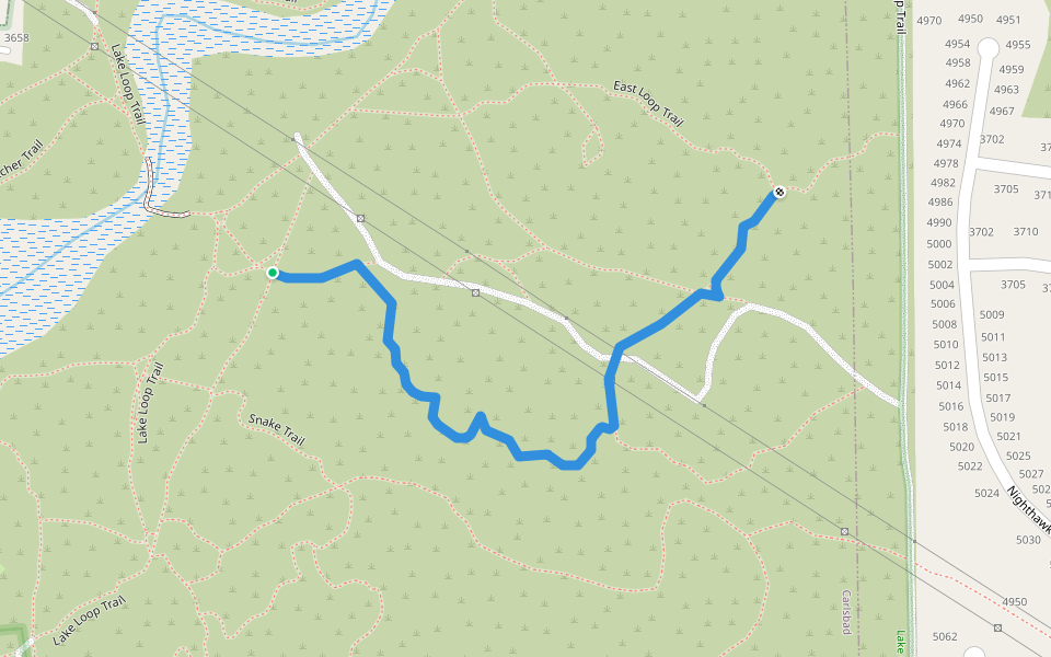Monkey Flower Trail walking route map in Carlsbad