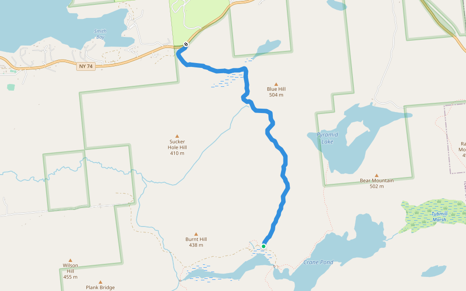 Blue Hill Trail walking route map in Paradox