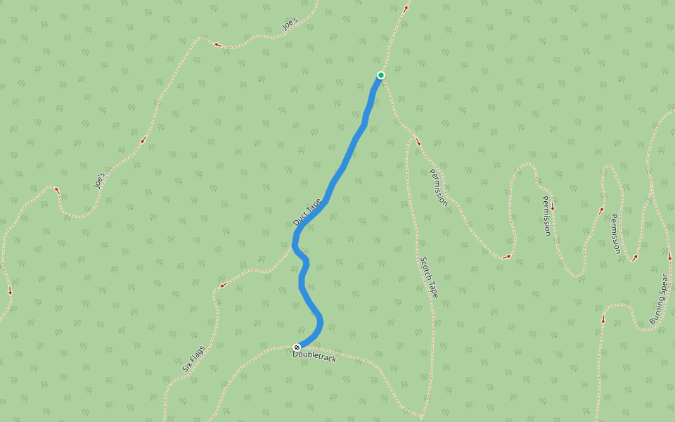 Duct Tape walking route map in Waterbury