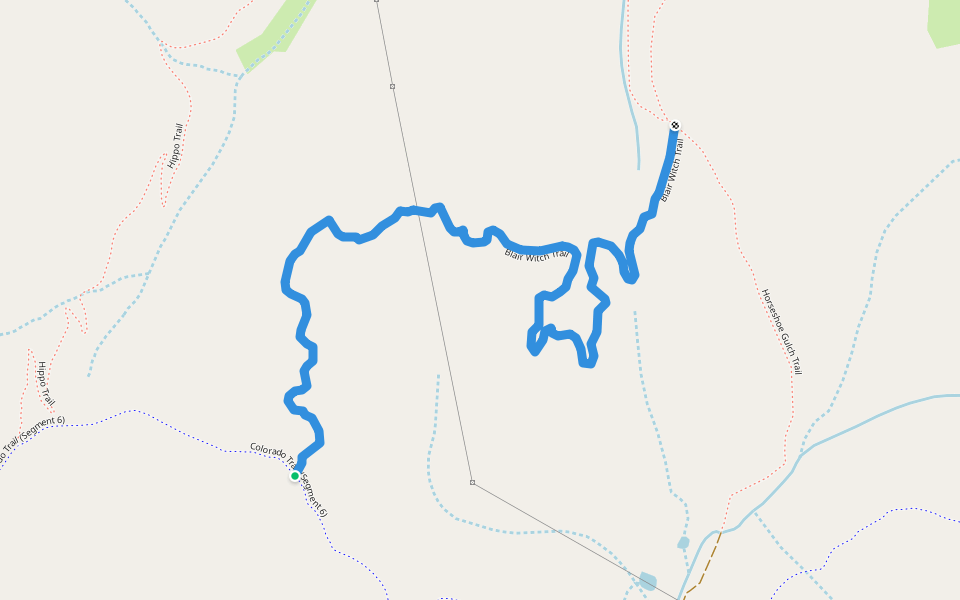 Blair Witch Trail walking route map in Breckenridge